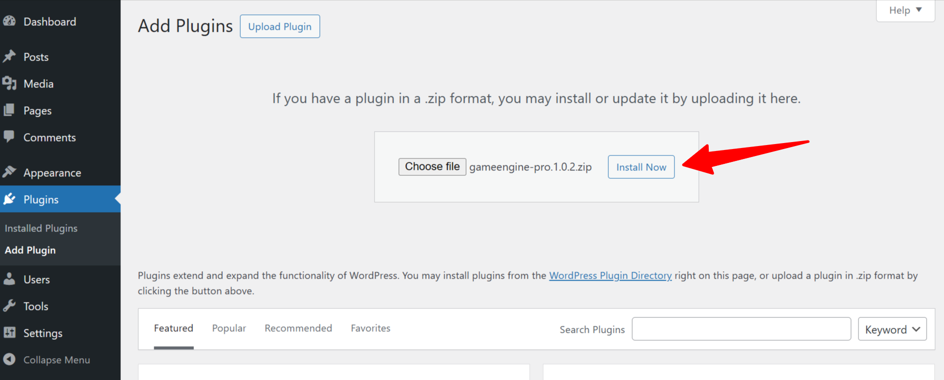 Install GameEngine Pro Plugin