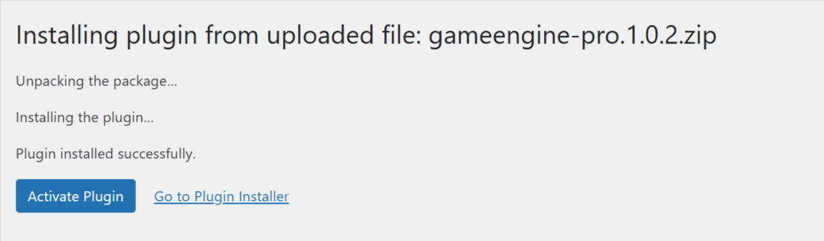 Activate Plugin