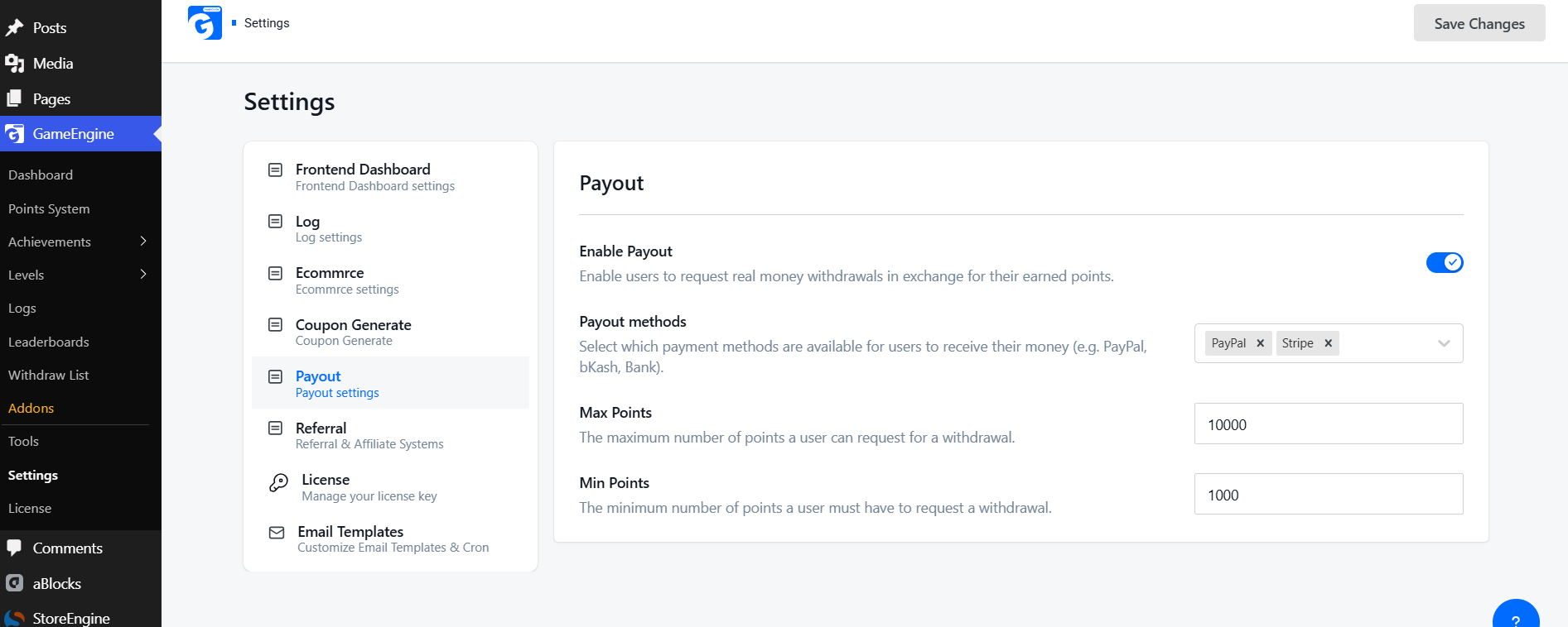 Points Withdrawal Points Withdrawal