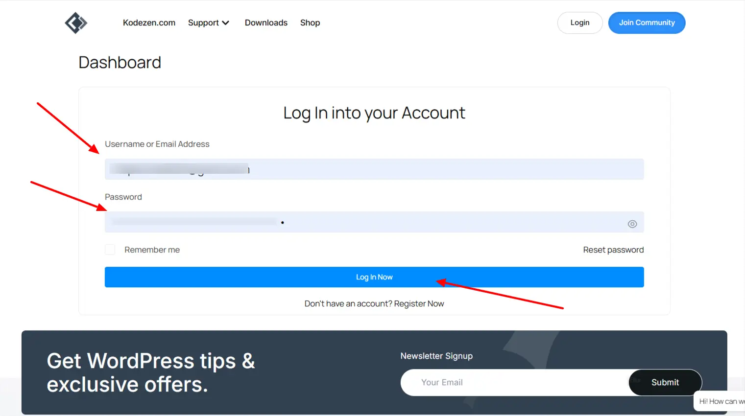 Log In