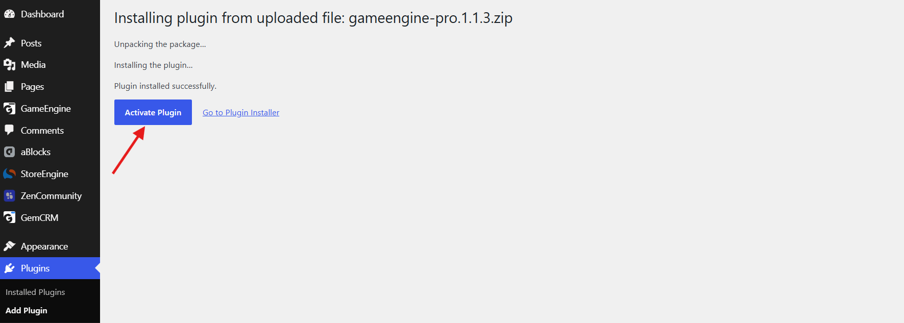 Activate Plugin